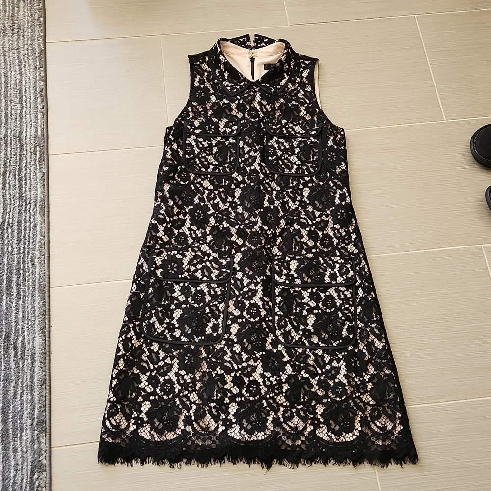 J. Crew Lace Dress Scalloped Hem Dress
